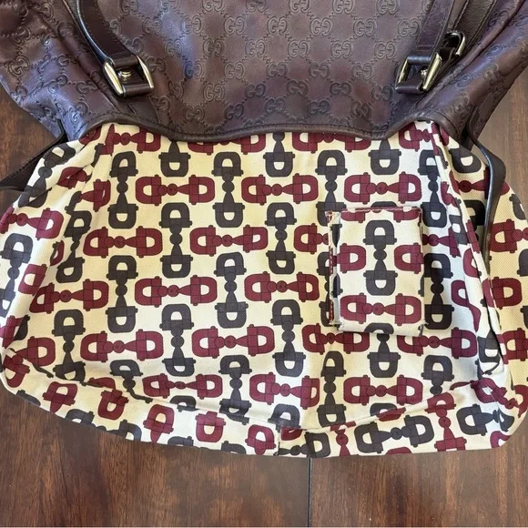 GUCCI 🤎☀️🤎 Authentic Abbey Guccissima Diagonal GG Hobo - Picture 5 of 16